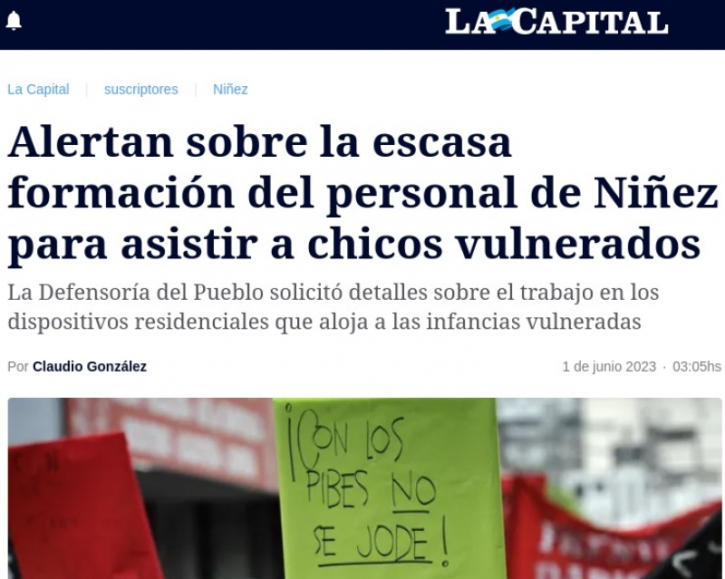 Piden formación del personal de Niñez para asistir a chicos vulnerados